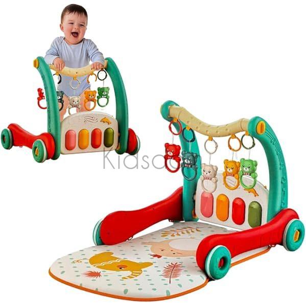 2-in-1 Baby Walker & Play Gym