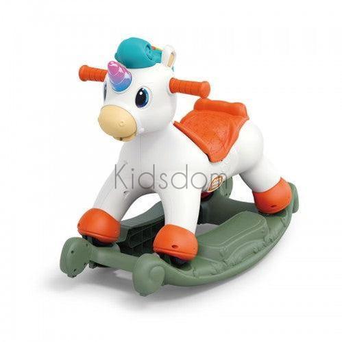 3-in-1 Rock & Ride Spray Unicorn – Multi-functional Ride-On Toy