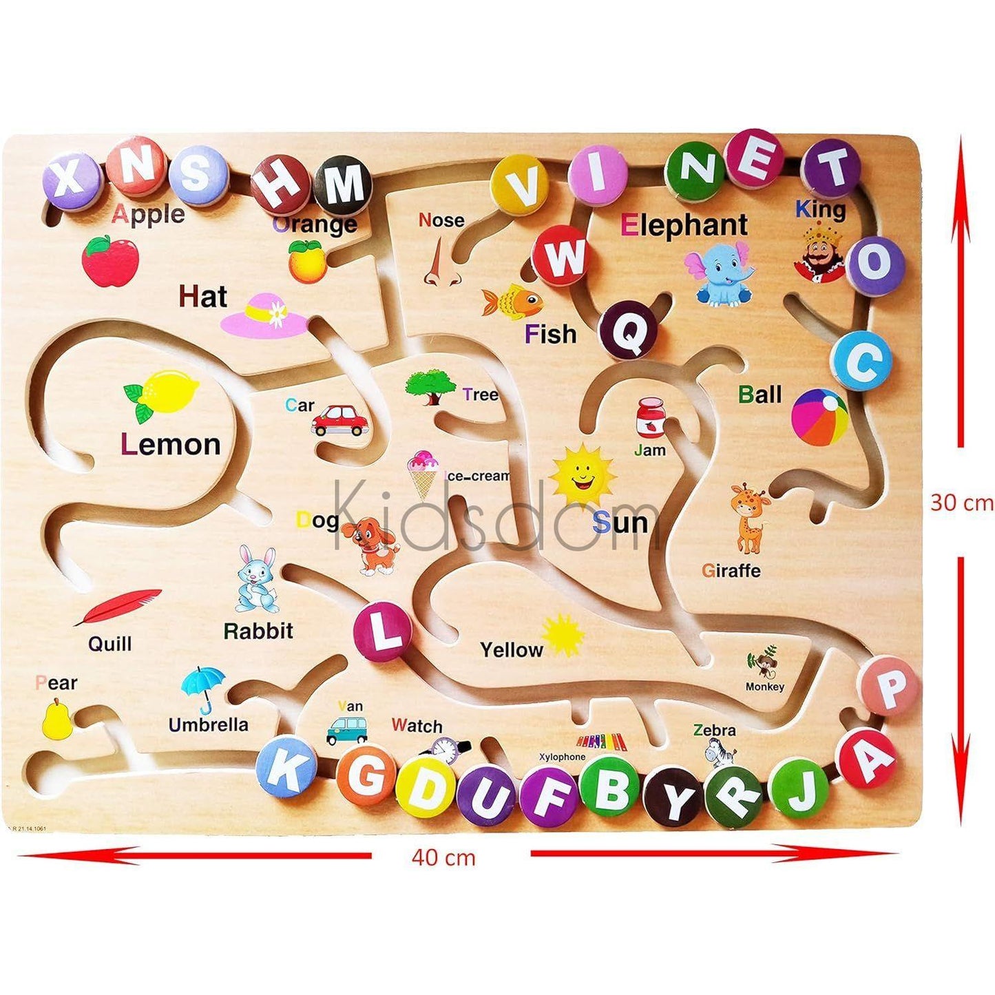 Alphabet Maze Puzzle – English or Arabic Version