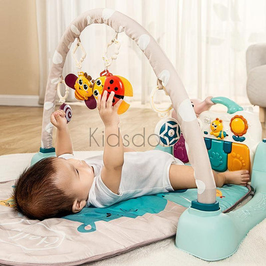 Baby Musical Activity Gym – Interactive Play Mat with Piano and Hanging Toys