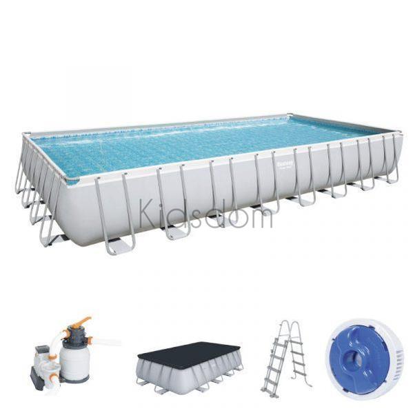 Bestway Power Steel™ Rectangular Above Ground Pool Set – 9.56m x 4.88m x 1.32m