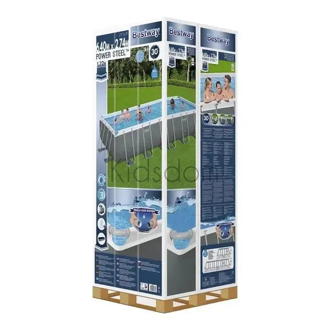 Bestway Power Steel™ Rectangular Pool Set – 6.40m x 2.74m x 1.32m
