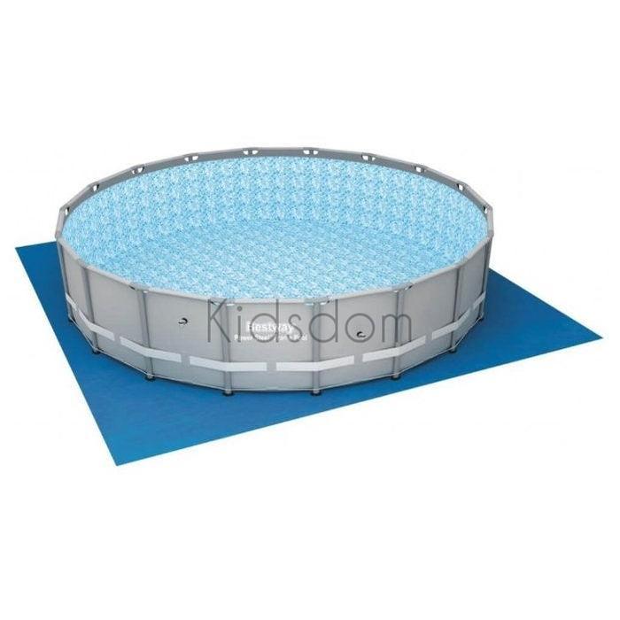 Bestway Power Steel™ Silver Round Set Pool – 6.71m x 1.32m | Above Ground Family Pool