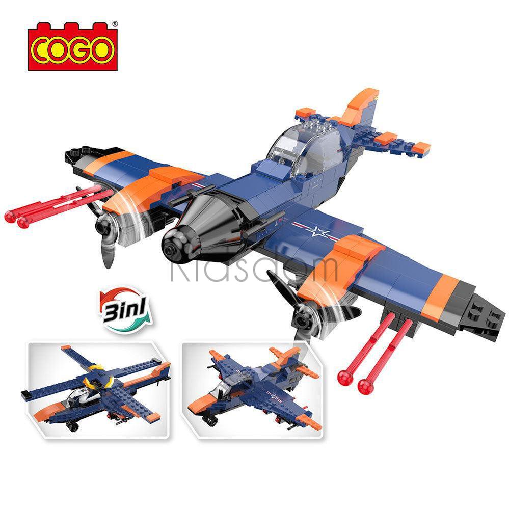 COGO 3-in-1 Fighter Jet Building Set – Transform and Fly