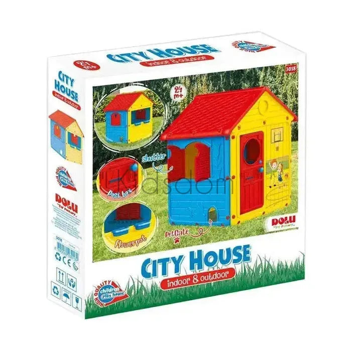 Dolu City House Playhouse – Indoor & Outdoor Playhouse for Kids