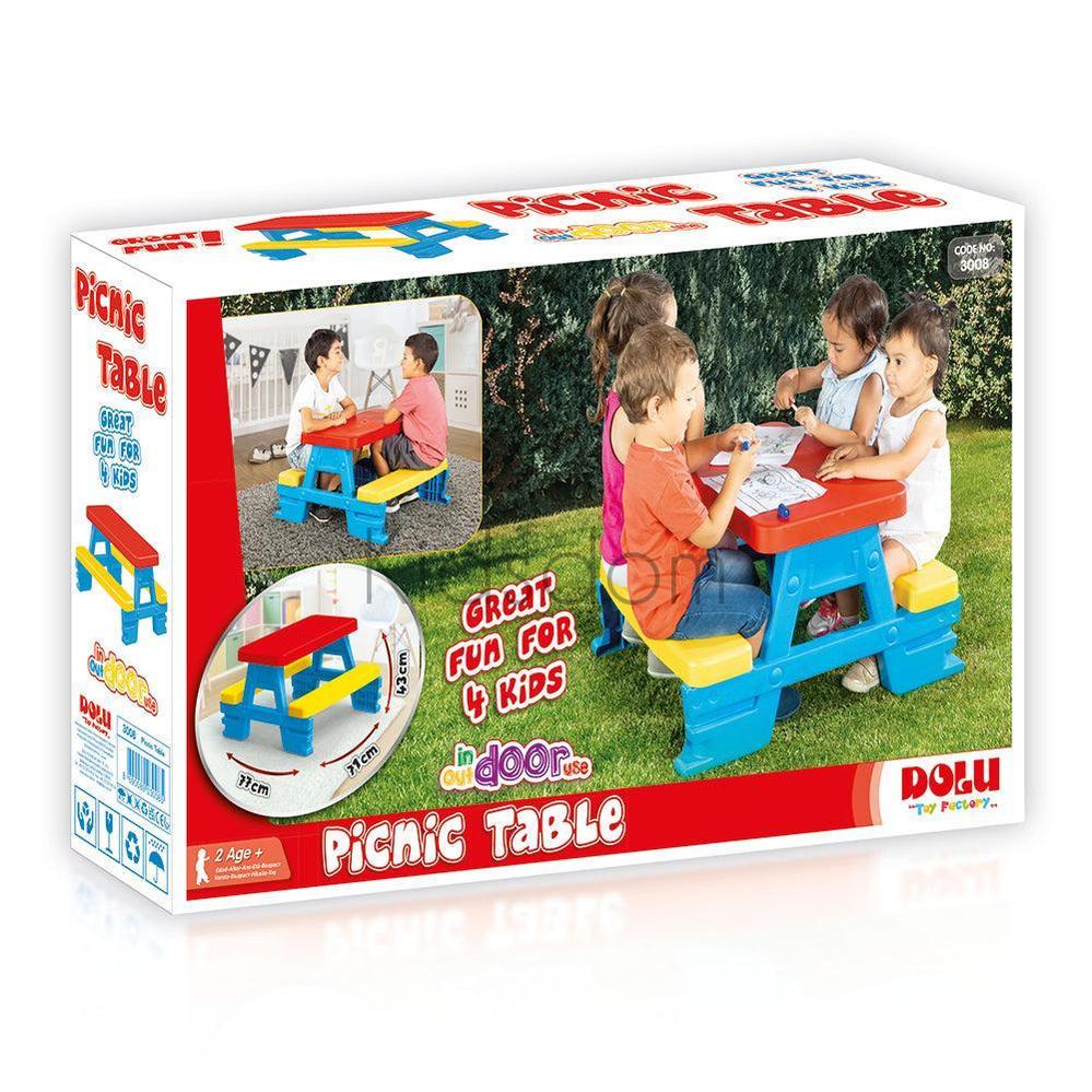Dolu Kids Picnic Table – Indoor & Outdoor Play Table for 4 Children