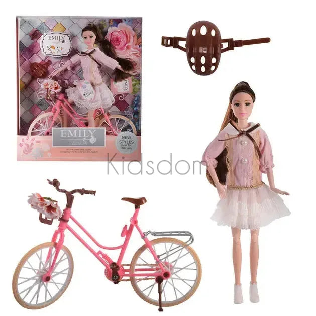 Emily Riding Star – Fashion Doll with Bicycle & Accessories