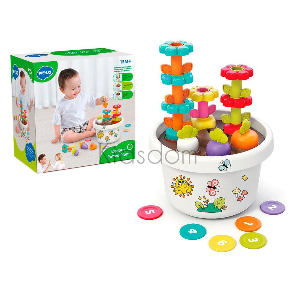 Explore Potted Plant – Montessori-Inspired Stacking & Sorting Toy
