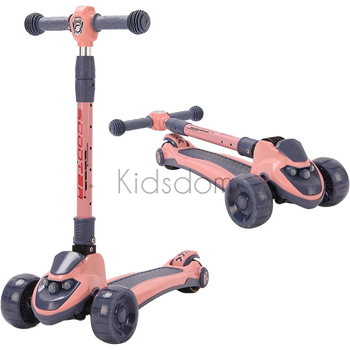 Foldable 3-Wheel Kids Scooter with LED Wheels