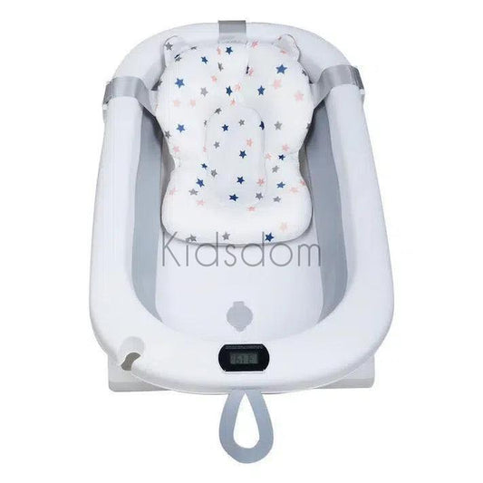 Foldable Baby Bathtub with Cushion & Temperature Sensor
