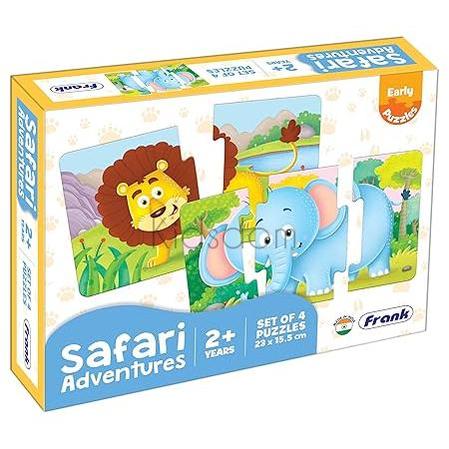 Frank Safari Adventures – 4-Piece Early Puzzle Set for Toddlers