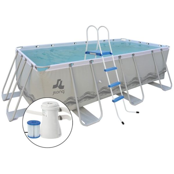 Jilong Rectangular Frame Pool Set – 4.00M x 2.00M x 1.22M