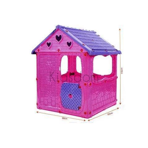 Kids Plastic Playhouse – Indoor Outdoor Pretend Play House with Door & Windows