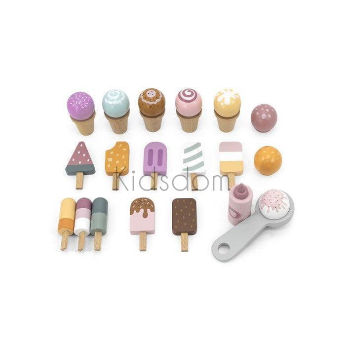 PolarB Jumbo Ice Cream Cart – Wooden Role Play Toy
