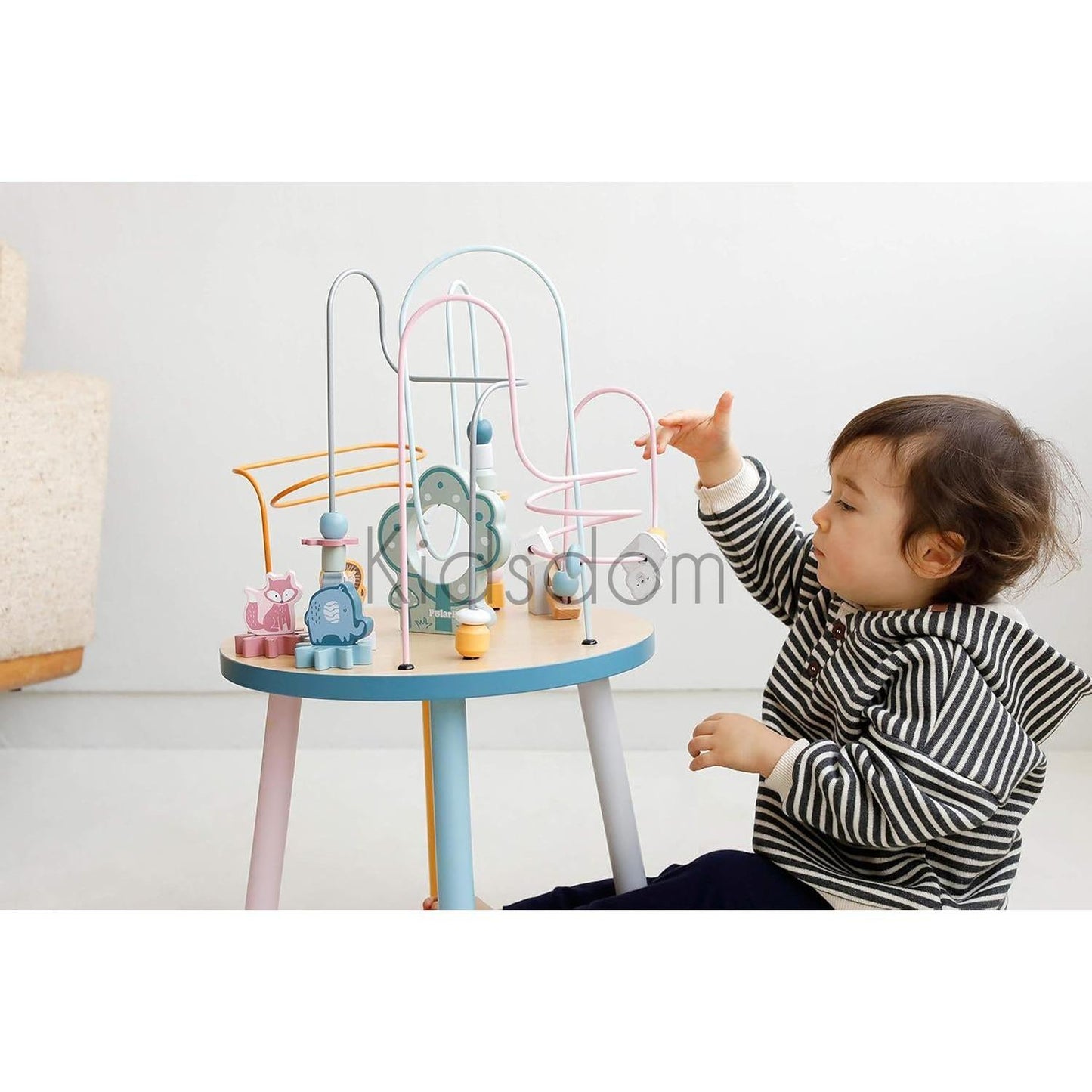PolarB Wooden Bead Maze Activity Table