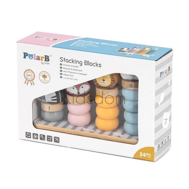 PolarB by Viga – Wooden Animal Stacking Blocks