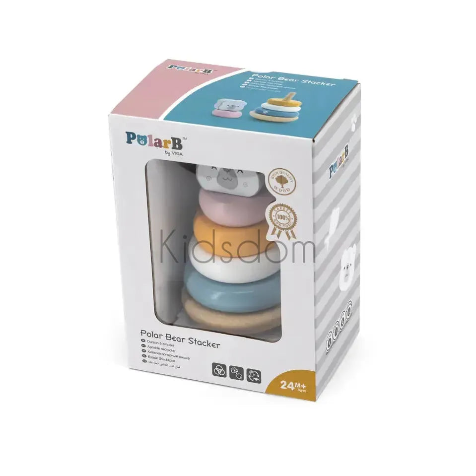 PolarB by Viga – Wooden Polar Bear Stacker Toy