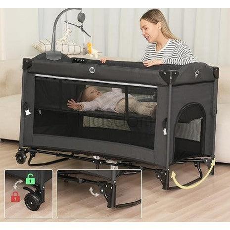 Portable Baby Playard & Bassinet – 3-in-1 Crib