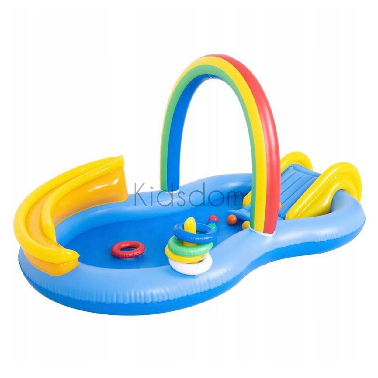 Rainbow Spray Inflatable Play Pool