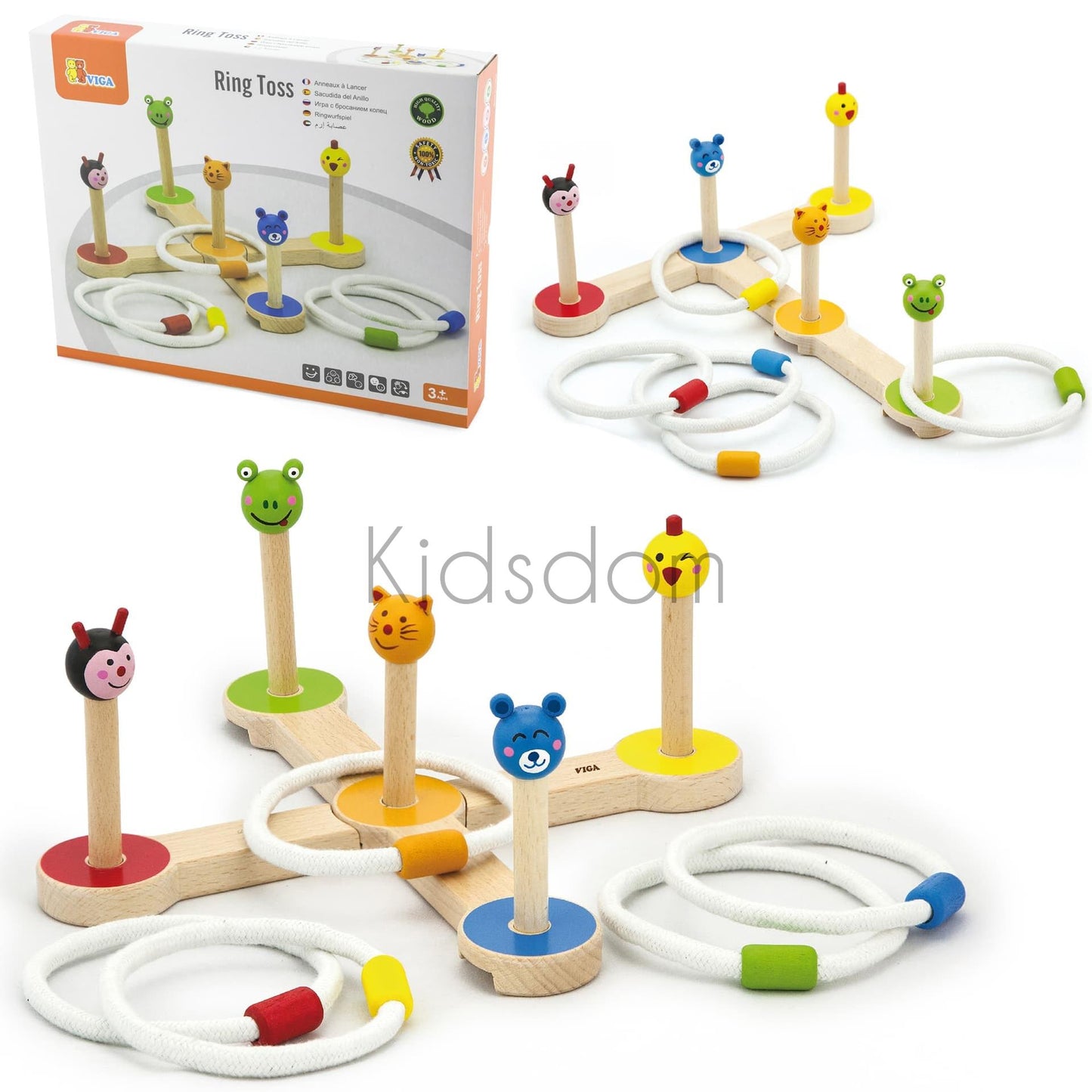 VIGA Wooden Ring Toss Game