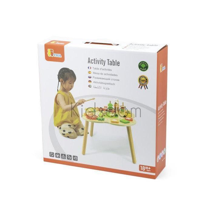 Viga Wooden Activity Table – Multi-Skill Play Station for Toddlers