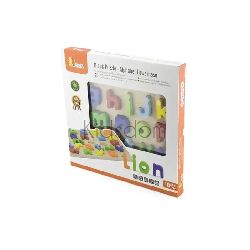 Viga Wooden Block Puzzle – Lowercase Alphabet Letters