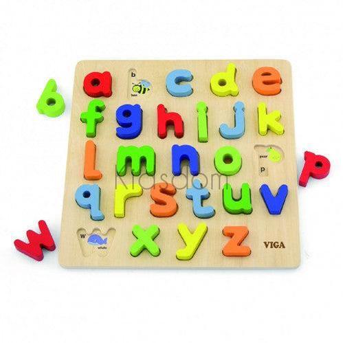 Viga Wooden Block Puzzle – Lowercase Alphabet Letters