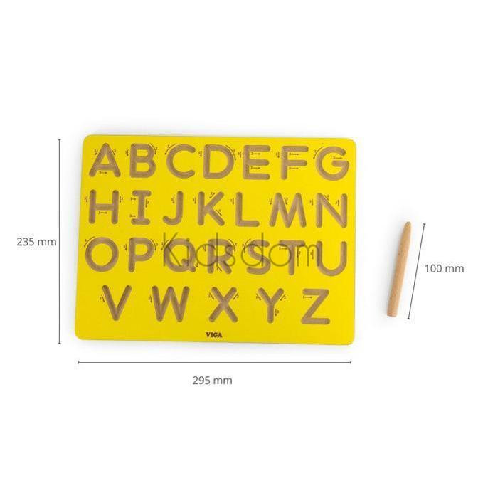 Viga Wooden Uppercase Alphabet Tracing Board – A–Z Letter Practice