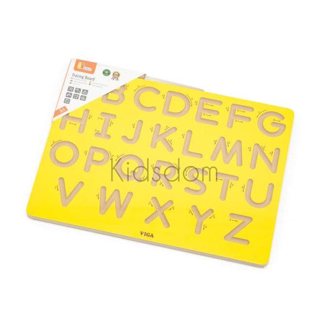 Viga Wooden Uppercase Alphabet Tracing Board – A–Z Letter Practice