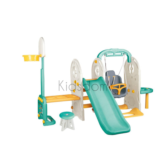 5-in-1 Multifunctional Slide & Swing Activity Set – 255x125x170 cm