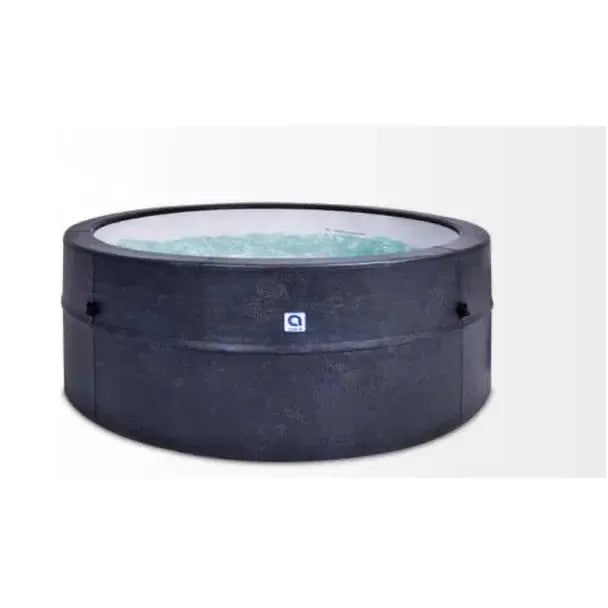 Avenli Inflatable Spa – Premium Round Hot Tub for 4-6 People (Black Leather Look)