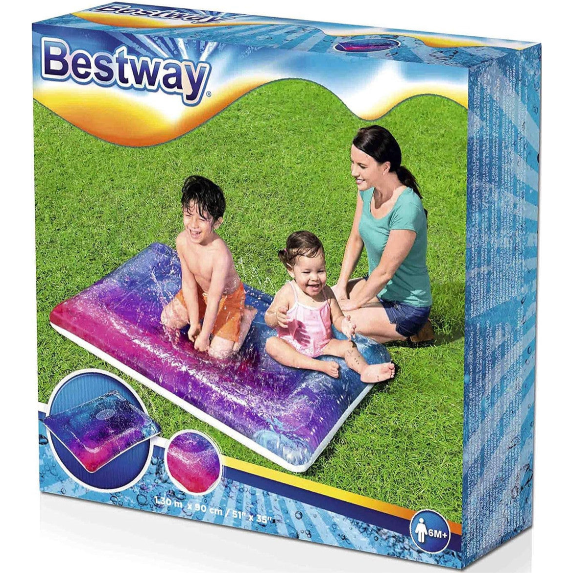 Bestway Galaxy Blobz Water Play Mat 130x90 CM, Purple, One Size