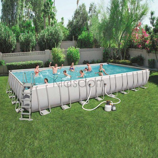 Bestway Power Steel™ Rectangular Above Ground Pool Set – 9.56m x 4.88m x 1.32m