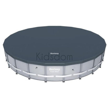 Bestway Power Steel™ Silver Round Set Pool – 6.71m x 1.32m | Above Ground Family Pool