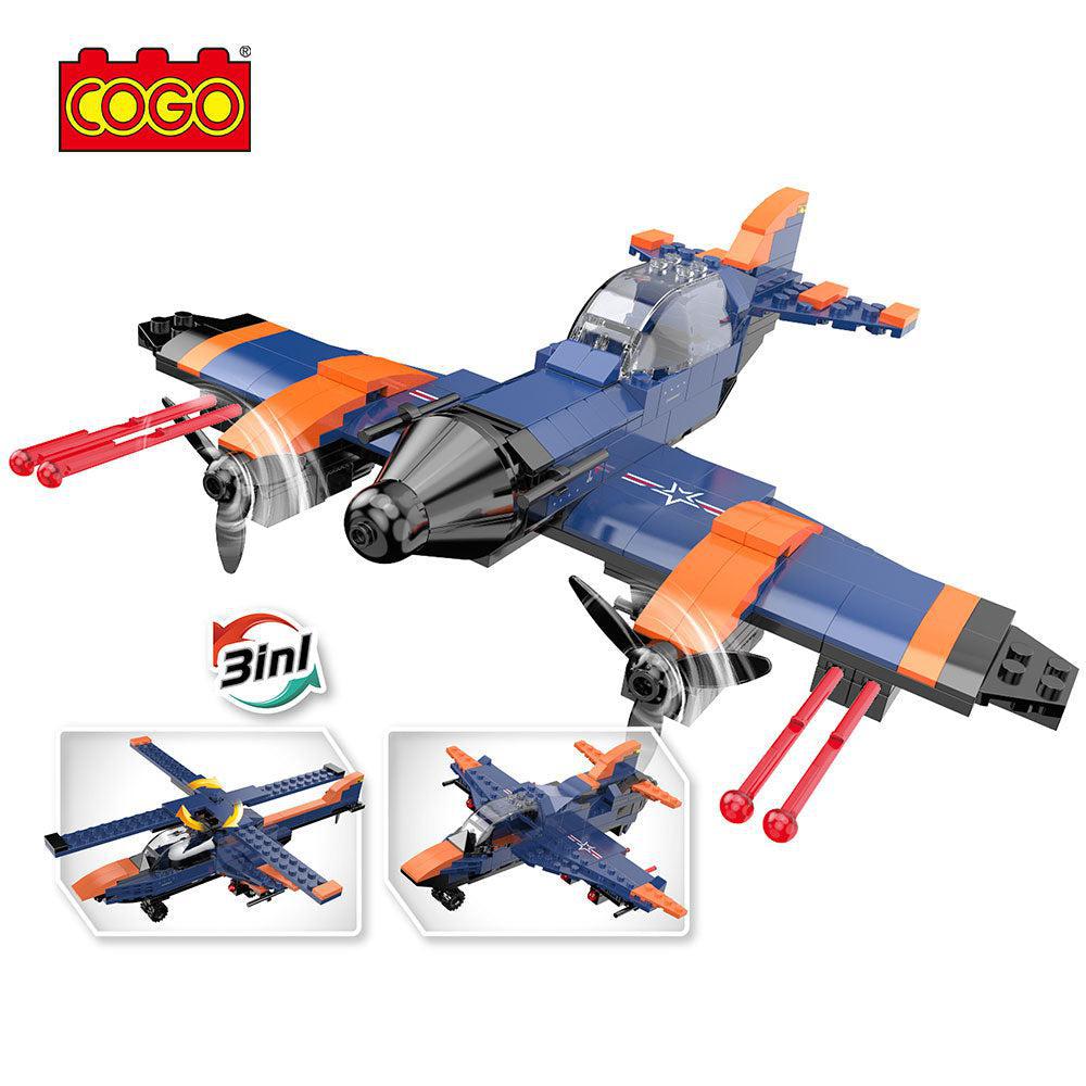 COGO 3-in-1 Fighter Jet Building Set – Transform and Fly