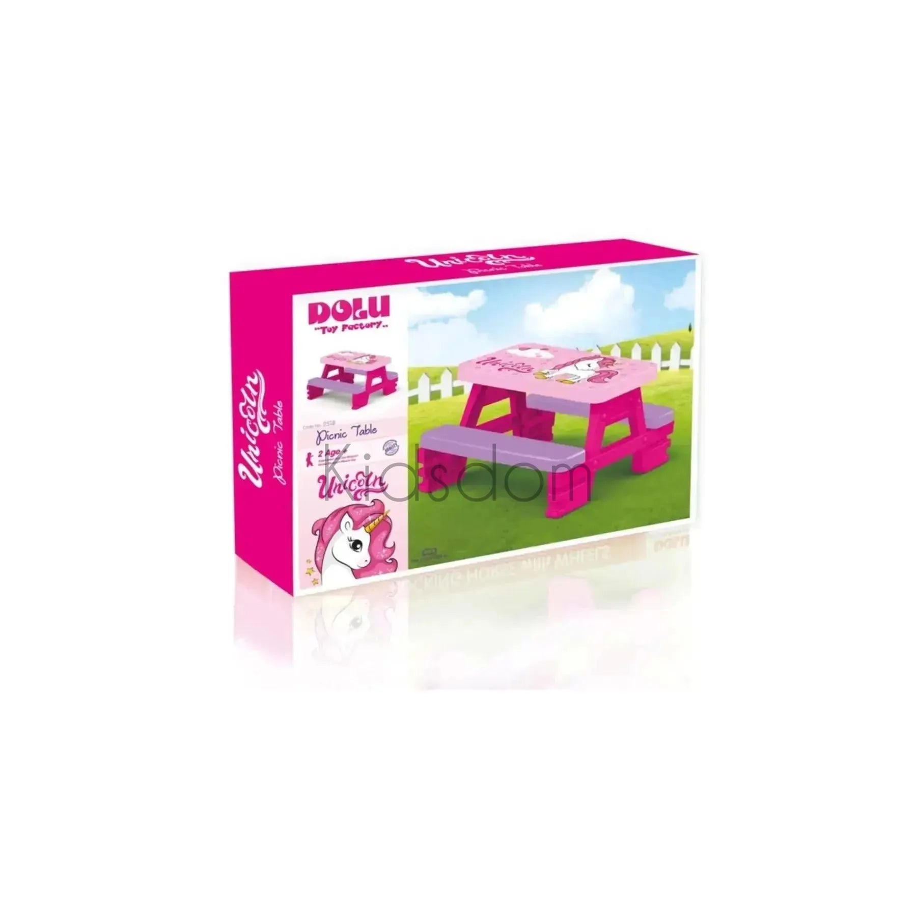 Dolu Unicorn Picnic Table – Outdoor & Indoor Activity Table