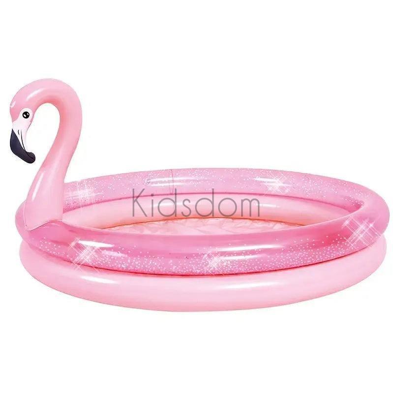 Glitter Flamingo 2-Ring Inflatable Kiddie Pool