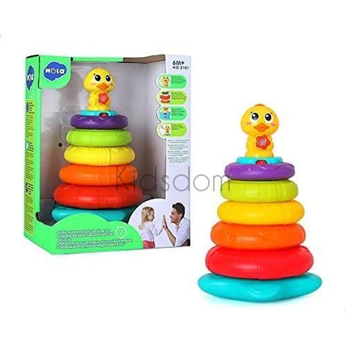Hola Duck Stacking Rings – Colorful Ring Stacker Toy for Babies