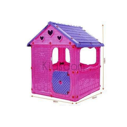 Kids Plastic Playhouse – Indoor Outdoor Pretend Play House with Door & Windows