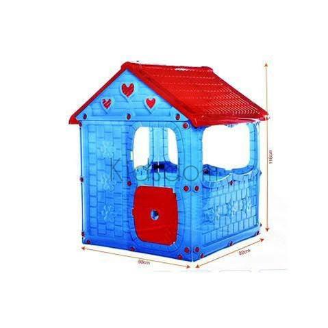 Kids Plastic Playhouse – Indoor Outdoor Pretend Play House with Door & Windows