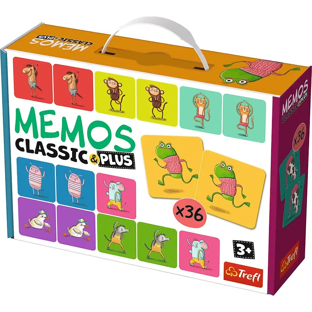 Memos Classic & Plus – 36-Card Animal Memory Game