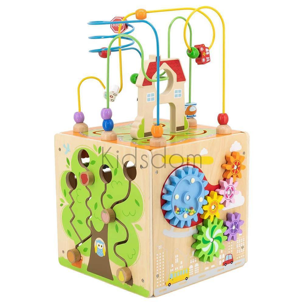 VIGA 5-in-1 Wooden Activity Cube