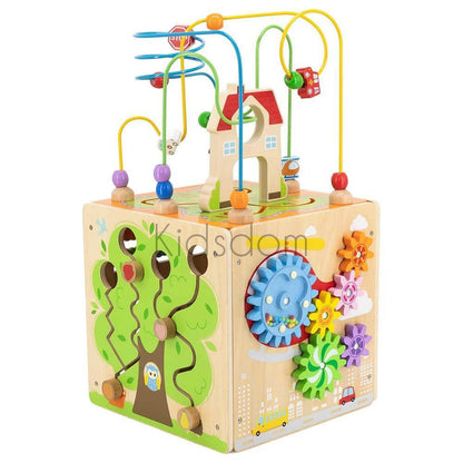 VIGA 5-in-1 Wooden Activity Cube